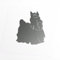 JINTORA Aufkleber für Auto - Autoaufkleber - Yorkshire Terrier Silhouette - Chien - 114mm x139mm - JDM - Die Cut - Bus - Fenster - Heckscheibe - Laptop - LKW - Tuning - Silber