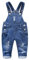 KIDSCOOL SPACE Salopette di Jeans per Neonato e Ragazza,Abbigliamento da Lavoro Carino in Denim Strappato da Bambino,Blu,3-4 Anni