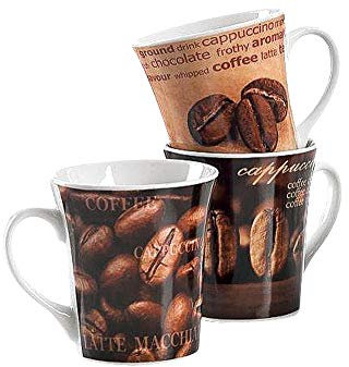 Unbekannt Flirt by R&B Kaffeebecher Rustica 3 farbig Sortiert 312 ml 10,2cm 9,3cm, 6 Stück