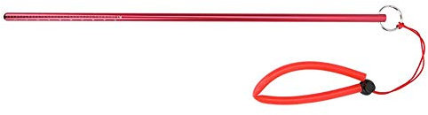 SolUptanisu Zeigestab Tauchen,Tauchen Zeigestab, Tragbarer Aluminiumlegierungs Riffstab Lobster Tickle Stick Unterwasser Mit Handschlaufe & Messung(Rot)