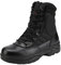 NORTIV 8 Stivali da Lavoro Tattici Militari da Uomo Stivali da Combattimento da Moto in Pelle con Cerniera Laterale,Size 49.5,Nero,Trooper