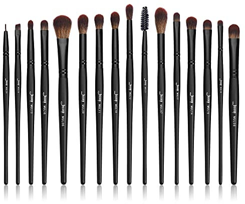 Jessup Pinselset Makeup Pinsel Augenpinsel Set 16 Stück Lidschattenpinsel Make Up Pinsel Set Kosmetikpinsel Schminkpinsel Eye Makeup Brushes Synthetische Haare Schwarz T272