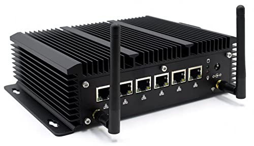 WEIDIAN Firewall PC Micro Appliance 2.5G, Fanless Computer 6 x 2.5GbE I225-V Port, Industrial PC Core i5-8260U, HD, USB3.0, WiFi, SIM Slot, RS232 COM, RJ45 COM, OPNsense (4GB RAM 64GB SSD)