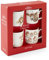 Wrendale Designs Set of 4 Christmas Gift Boxed Mugs - One Horse Open Sleigh (Horse), First Taste of Snow (Cow), Family Christmas (Robins) & Christmas Cracker (Duck)