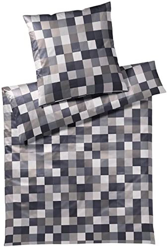 Joop! Bettwäsche Mosaic Graphit 1 Bettbezug 200 x 220 cm + 2 Kissenbezüge 80 x 80 cm