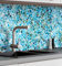 MyMaxxi Küchenrückwand Folie selbstklebend matt - einfache Montage ohne Bohren 0,4mm stark Versteift - Motiv Mosaik blau 60cm hoch - Spritzschutz Küche Klebefolie - Mauer Steine 400 x 60cm