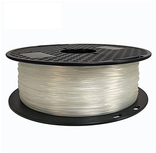 TPU 85A Filament 1.75mm Flexible Filament 3D Printer Filament 1kg2.2lb, Dimensional Accuracy +/- 0.03mm-Transparent