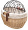 Prevessel Panier de vélo en osier avec housse en maille métallique pour petits chiens, chats, animaux de compagnie