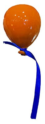 Palloncini da parete in ceramica fatti a mano da artigiani salentini 10 cm nuovi colori (Arancione)