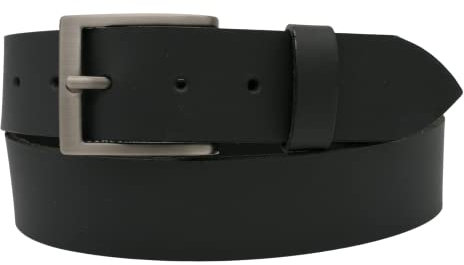 AnnaMatoni Ledergürtel Vollleder Herren Büffelleder 4cm breit ECHT LEDER Gürtel (TW110 - Schwarz 790)