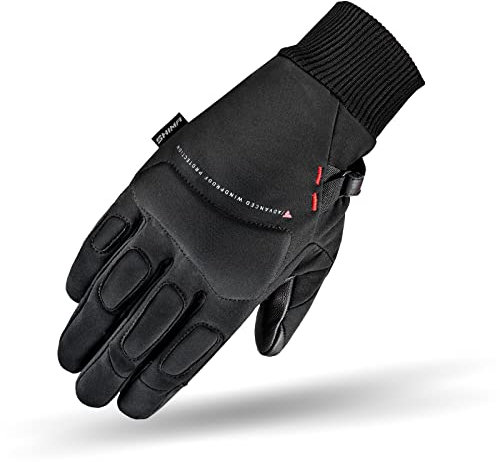 SHIMA OSLO WIND LADY Motrocycle Gloves for Women - All Season, Windproof, Touchscreen Biker Riding Gloves with Knuckle Protector, Wrist Impact Absorbers, Visor Wiper (Black, XS)