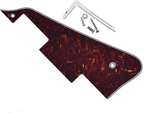 Dopro Vintage Tortoise LP Gitarren-Pickguard mit Chromhalterung für Epiphone Les Paul