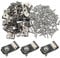 Drahtzaun-Clips, 100 Stück, Zaun-Drahtklemmen, Edelstahl-Befestigungsclips mit 100 Stück Edelstahlschrauben für 12–16 Gauge geschweißten Draht an Holz, Metall oder Vinylzaun (100 Stück)
