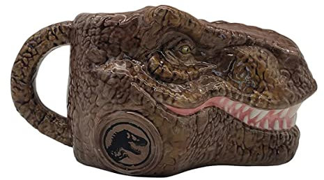 Pyramid International Jurassic World - Tazza in ceramica scolpita con design T-Rex da 311,8 ml, in confezione regalo, prodotto ufficiale