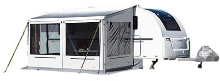 dwt Markisenanbauteile Rain Outside einzeln, passend für Thule/Omnistor (Serie 5, 6, 9) Fiamma (F45, F80), Dometic (PW 1100, 1500), Größe:Seitenwand M für SW-Markise ABH 220-240cm