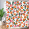 Pfirsich-Duschvorhang, Früchte, Duschvorhang, niedliches, helles, buntes Design, rosa Aquarell, pfirsichfarben, wasserdicht, Duschvorhang-Set, waschbar, 183x183 cm, Badewannen, Badezimmerzubehör