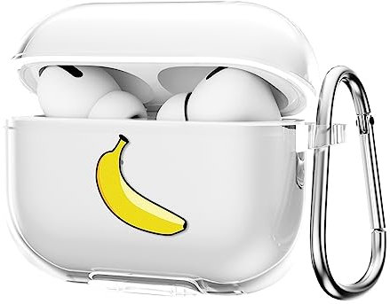 SharkProten Custodia per AirPods, compatibile per Airpods Pro 2 TPU con portachiavi trasparente per custodia protettiva per Airpod Pro2 per donna uomo per custodia di ricarica wireless AirPods