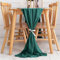KAMEUN Chiffon Tischläufer, 300x70CM Tischläufer Armeegrün Chiffon Dekorieren, Tischdeko Romantischer Hochzeitsläufer, Tüll Dekostoff für Hochzeit, Brautparty, Babyparty, Geburtstag,Partydekorationen