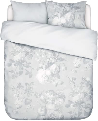 ESSENZA Bettwäsche Floor Illusion Blue, 200x200 + 2X 80x80 cm, 100% Baumwollsatin, Blumen