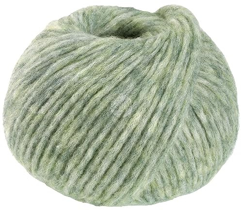 LANA GROSSA Spuma | Zartes Schlauchgarn mit hohem Naturfaseranteil | Handstrickgarn aus 80% Schurwolle (Merino Fein) & 20% Polyamid | 50g Wolle zum Stricken & Häkeln | 110m Garn FB11