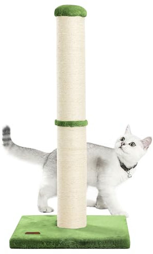 Karolpar Kratzbaum mit natürlichem Sisalseil, 10,9 cm, großer Durchmesser, Kratzbaum für Indoor-Katzen, 86,4 cm, Grün