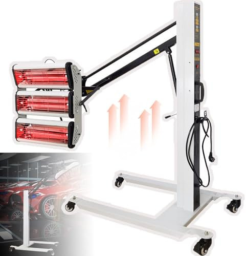 YhsPkh Heiz-Backlicht (1100/2200/3300 W, DREI Lampen), Mobile Farblampe Mit Verstellbarem Ständer, Schnell Trocknendes, Um 360° Drehbares Heizlicht, Betriebstemperatur 40–100 °c