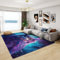Teppich Eule Kinder - Teppich Wohnzimmer Schlafzimmer Eulen, Kleiner Teppich Fantasy Galaxy, Weich Kurzflor & Waschbar & rutschfest Fussmatte Innen, Kinderteppich 80x150 cm