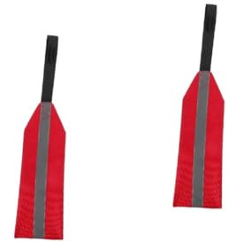BESPORTBLE 2pcs Kayak Safety Warning Flag Reflective Strips Lightweight and Canoe Towing Flag for High Visibility and Easy Carrying for Kayaks Canoes and Boat Safety