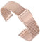 Zehior Stainless Steel Thick Mesh Watch Band for Men Women Quick Release Safty Clasp Metal Watch Strap Rose Gold 22mm