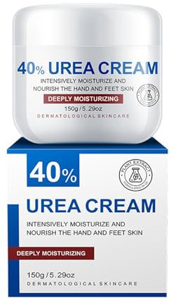 Urea Creme 40%, Feuchtigkeit Urea Fußcreme, Intensiv Pflegende Fusscreme, Urea Cream 40 Prozent - Tiefenwirksame Hydration für Trockene, Rissige, Raue Haut, Harnstoffcreme, FußPflege Creme - 150g