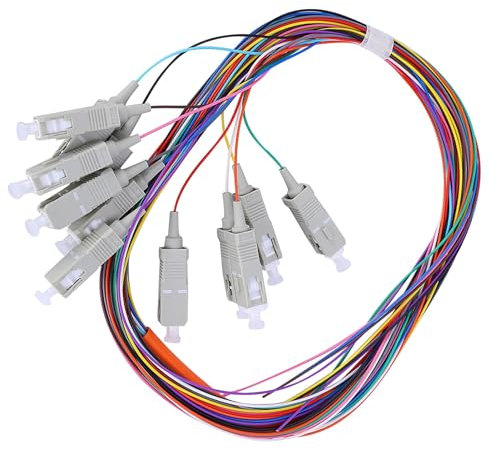 ZJchao Cavo Pigtail in Fibra Multimodale SC/UPC, ripetibilità e stabilità, Nucleo in Ceramica, Guscio in PVC, Plug and Play, per Reti in Fibra Ottica, Sistemi di Comunicazione, Strumenti