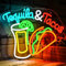 VYXIN Tacos Tequila Panneau néon coloré pour décoration murale, chambre à coucher, cuisine, maison, pub, fête, club, boutique, hôtel