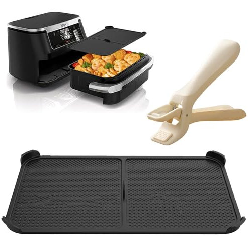 ysister Paraspruzzi Ninja Foodi Flexdrawer 10,4 L friggitrice ad Aria Calda AF500EU, paraspruzzi in Silicone in Acciaio Inossidabile Accessori per Protezione friggitrice ad Aria Calda