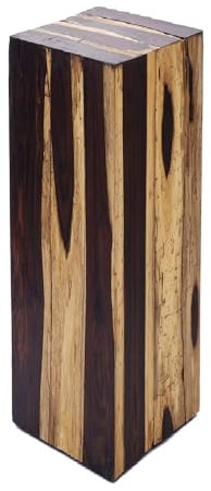 Brillibrum Design Beistelltisch aus Echtholz Holzsäule Natur Treibholz eckig Holzblock Holzhocker Blumensäule Blumenständer Dekosäule (75x30x30cm)