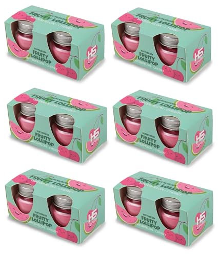Duftkerze Fruity Lollipop im Glas mit Deckel, 12er Pack mit je ca. 7 Std. Brenndauer, Ø6cm, Raumduft als Geschenk - Kerze als Dekoration