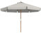 Outsunny Sombrilla Terraza Exterior Ø325 cm Sombrilla de Jardín con Sistema de Polea Techo Ventilado 8 Varillas de Bambú y Poste de Madera Parasol para Patio Terraza Gris