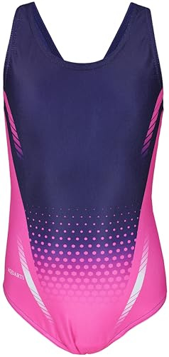 Aquarti Mädchen Badeanzug | Chlorresistenter Sport Schwimmanzug mit Muscleback