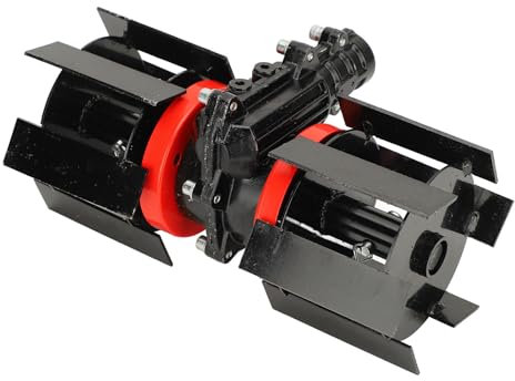 ZJchao Lawn Mower Roller Attachment 14cm 9 Teeth Weeding Wheel for Loosening Trenching Weeding Garden Tool