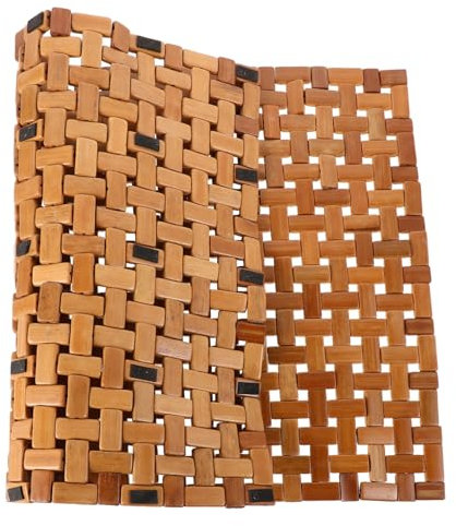 ELAYARD Matte Fürs Badezimmer rutschfeste Badematte Aus Holz Faltbare Bodenmatte Für Sauna Und Spa Anti-rutsch-Design Leicht Zu Tragen Verstauen