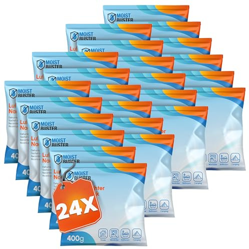 MoistBuster® Luftentfeuchter Nachfüllpack 24 x 400g - Sparset Luftentfeuchter Granulat - 24er Set Entfeuchter Granulat - Schimmel- und Geruchsschutz