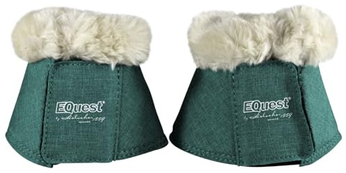 EQuest Hufglocke Melange speziell für Shettys, 2er Set (Bottle Green, Shetty)