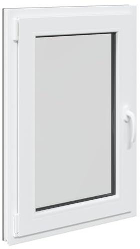 Kellerfenster RISOR Anthrazit 60 x 100 cm PVC und Glas, Modernes Untergeschossfenster Design, Langlebige PVC-Glas-Konstruktion, Energieeffizient, Wärmedämmung, Schallisolierung, Drehbare Funktion