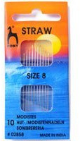 Pony Gold Eye Sewing Needles: Milliners Size 8, Multi-Colour, 8