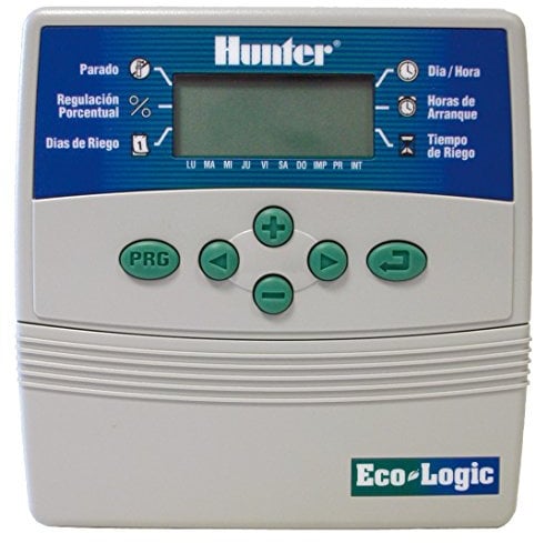 HUNTER ECO6 - Programador de riego ecológico, Color Gris