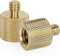 Standard 3/8-16 Female to 1/4-20 Male Tripod Thread Reducer Screw Adapter (Brass) Precision Made (2 Pack)