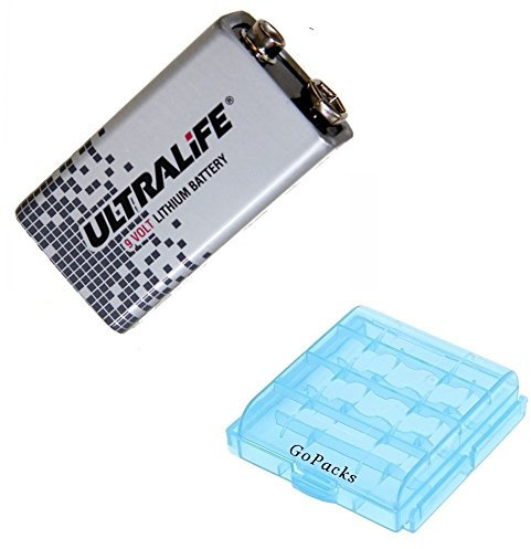 Gopacks 5X Original Ultralife Lithium Batterie Typ U9VL-J 9V-Block 9V für Rauchmelder + Akku/Batterie Box für 4X Micro/Mignon (AAA/AA) Zellen Accu Batterie Battery Bateria Akkubatterie