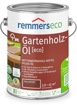Remmers Teak-Öl [eco], 2,5 Liter, Teaköl für aussen und innen, optimal für Teak Gartenmöbel oder Teak Holzterrassen, ökologisch, bienenverträglich