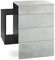 Vladon Comodino Queens, comodino a parete con 2 cassetti e 1 scomparto laterale, nero opaco/ossido grigio cemento (60 x 63 x 36 cm)