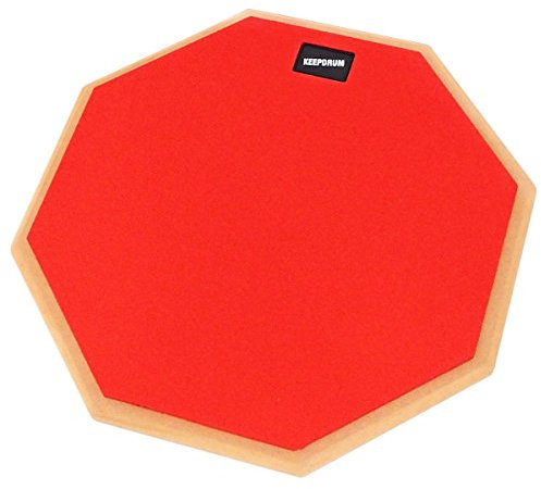 keepdrum DP-RD12 Drumpad Practice Pad Rot Schlagzeug Übungspad 12 Zoll