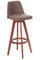 Mendler Barhocker HWC-C43, Barstuhl Tresenhocker, Holz Textil drehbar - Vintage braun, helle Beine